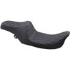 Drag Specialties Seats - Predator III Seat - Double Diamond - Silver Stitched - FLHR/FLHX '99-'07