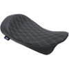 Drag Specialties Seats - Low Solo Seat - Double Diamond - Silver Stitch - FL '08-'23