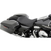 Drag Specialties Seats - Low Solo Seat - Double Diamond - Silver Stitch - FL '08-'23