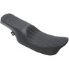 Drag Specialties Seats - Predator 2-Up Seat - Double Diamond - Black Stitching - FL '99-'07