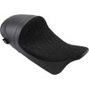 Drag Specialties Seats - Forward Low Solo Seat - Diamond - Faux Suede - FL '08-'23