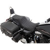 Drag Specialties Seats - Predator III 2-Up Seat - Double Diamond - Silver Thread - FL '08-'23