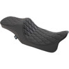 Drag Specialties Seats - Predator III 2-Up Seat - Double Diamond - Black Thread - FL '99-'07