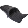 Drag Specialties Seats - Freedom Seat - Vinyl - Double Diamond Black Stitch - FLH '09-'23