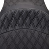 Drag Specialties Seats - Freedom Seat - Vinyl - Double Diamond Black Stitch - FLH '09-'23