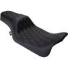 Drag Specialties Seats - Predator 1Up Seat - Vinyl - Double Diamond Black Stitch - FLH '08-'23