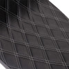 Drag Specialties Seats - Predator 2-Up Seat - Vinyl - Double Diamond Silver Stitch - w/o Backrest - FL '08-'23