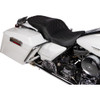 Drag Specialties Seats - Freedom Seat - Vinyl - Double Diamond Black Stitch - FLH '97-'07