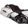 Drag Specialties Seats - Freedom Seat - Vinyl - Double Diamond Red Stitch - FLH '97-'07