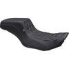 Mustang #88416GM - One Piece 2-Up Squareback Seat - Double Diamond - Gunmetal Stitch - FLH/FLT '23-'25