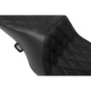 Drag Specialties Seats - Predator 2-Up Seat - Vinyl - Double Diamond - Black Stitching- w/o Backrest - FL '97-'07