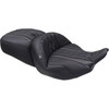 Mustang #89411GM - Deluxe One-Piece, 2-Up Seat - Diamond - Gunmetal Stitch - FLT/FLH '23-'25