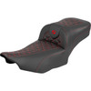 Saddlemen #823-07-21104 - Roadsofa™ Extended Reach Seat - without Backrest - Red Stitch - FLH/FLT '23-'25