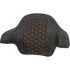 Saddlemen #814-07-21107 - Tour-Pak® Passenger Pad - Tri-Gripper - Gold Stitch - FLH/FLT '14-'25