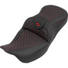Saddlemen #808-07B-20804 - Roadsofa™ Seat - without Backrest - Dragon Stitch - Red Stitch - FLH/FLT '08-'25