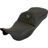 Saddlemen #808-07B-20907 - Extended Reach RoadSofa™ Seat - Dragon Scale - w/o Backrest - Gold Stitch - FLH/FLT '08-'25