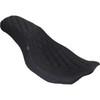 Mustang #88514 - Low Squareback Seat - Double Diamond - Black Stitch - FLH/FLT '23-'26