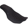 Mustang #88514DC - Low Squareback Seat - Double Diamond - Dark Cherry Stitch - FLH/FLT '23-'26