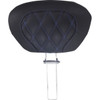 Mustang #89539SB - Driver Backrest - Double Diamond - Sky Blue Stitch - FLH/FLT '08-'25