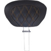 Mustang #89539T - Driver Backrest - Double Diamond - Toast Stitch - FLH/FLT '08-'25