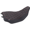 Mustang #88020AB - Runaround™ Solo Seat - Double Diamond - American Beauty Stitch - FLT/FLH '23-'26
