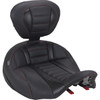 Mustang #89406AB - Deluxe Touring Solo Seat - with Driver's Backrest - American Beauty Stitch - FLH/FLT '23-'26