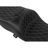 Drag Specialties Seats - Freedom Seat - Vinyl - Double Diamond Silver Stitch - FLRT/FLTRT '15-'25