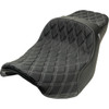 Slyfox #4729D - Chariot Seat - Silver Double Diamond Stitch - Silver Logo - FLH/FLT '23.5-'26