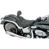 Drag Specialties Seats - Solo Seat - Smooth - Driver Backrest - FL/FX '06-'17
