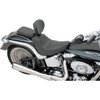 Drag Specialties Seats - Solo Seat - Smooth - Driver Backrest - FL/FX '06-'17