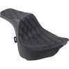 Drag Specialties Seats - Predator III Seat - Double Diamond - Black Stitched - FXFB/S '18-'23
