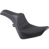 Drag Specialties Seats - Predator III Seat - Double Diamond - Black Stitching - FL/FX '18-'23