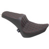 Drag Specialties Seats - Predator III Seat - Double Diamond - Red Stitching - FX/FL '00-'17