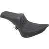 Drag Specialties Seats - Predator III Seat - Double Diamond - Silver Stitching - FXST/FLST '84-'99
