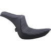 Drag Specialties Seats - Predator III 2-Up Seat - Vinyl - Double Diamond - Black Stitching - Softail '06-'17