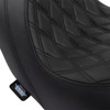 Drag Specialties Seats - Predator Seat - Double Diamond w/ Black Sitching - Vinyl - FLSB/FXLR '18-'23
