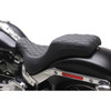 Mustang #86006 - One-Piece/2-Up Squareback Seat - Double Diamond - Black Stitch - FXBR '23-'25