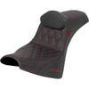 Saddlemen #SC81830DB4 - Pro Series SDC Performance Seat - w/ Backrest - Red Stitch - Gripper - FXBB/FXST '18-'25