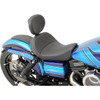 Drag Specialties Seats - Solo Seat - Mild Stitched - Driver's Backrest - FXD/FLD '06-'17