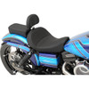 Drag Specialties Seats - Solo Seat - Mild Stitched - Driver's Backrest - FXD/FLD '06-'17