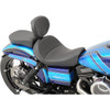 Drag Specialties Seats - Solo Seat - Mild Stitched - Driver's Backrest - FXD/FLD '06-'17