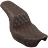 Saddlemen #806-04-175BR - Step-Up Seat - Full Lattice Stitch - Brown - Dyna