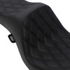 Drag Specialties Seats - Predator III Seat - Double Diamond - Black Stitching - FXD/FLD '06-'17
