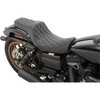Drag Specialties Seats - Predator III Seat - Double Diamond - Black Stitching - FXD/FLD '06-'17