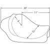 Drag Specialties Seats - Solo Seat - Smooth - Driver Backrest - XL '04-'22