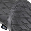 Drag Specialties Seats - Double Bucket Seat - Double Diamond Stitch - XL '10-'22
