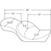 Drag Specialties Seats - Low Profile Touring Seat - Mild Stitch - XL '82-'03