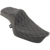 Drag Specialties Seats - Predator III Seat - Double Diamond - Silver Stitching - XL '82-'03