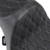 Drag Specialties Seats - Predator III Seat - Double Diamond - Silver Stitching - XL '04-'22