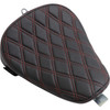 Drag Specialties Seats - Bobber Solo Seat - Double Diamond - Red Stitch - '10-'22 XL